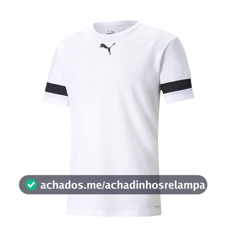 Camiseta Puma TeamRise Juvenil Branca