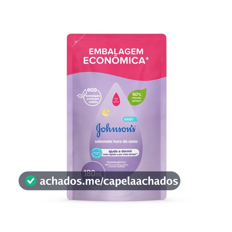 Sabonete Líquido Johnson's Baby Hora do Sono, Lavanda, Refil, 180ml