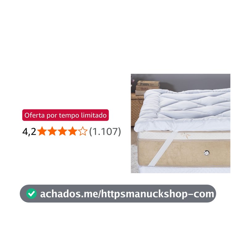Pillow Top 400 Fios Toque de Plumas Casa Dona (Casal)