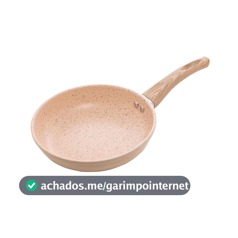 LYOR - Frigideira de Indução em Alumínio com Revestimento Cerâmico Granilite Bege 20cm