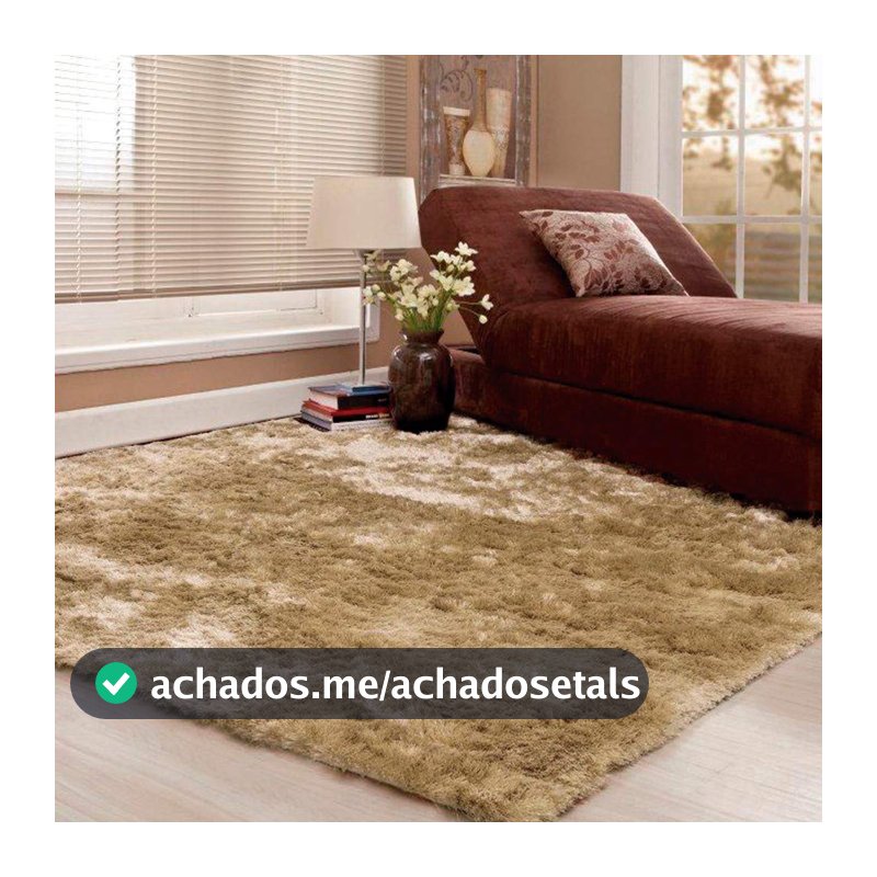 Casa Dona Tapete Peludo Luxo 150x200cm Casa Dona Bege