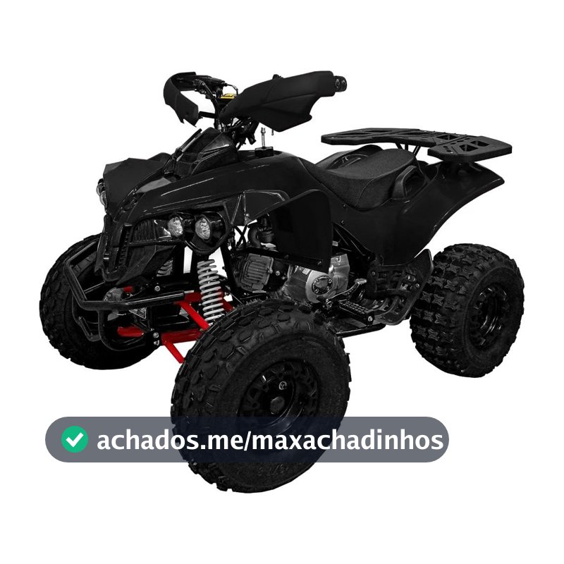 Quadriciclo Atv 125cc Gasolina P Elétrica com Ré 0 km Freio a Disco 4t - Tatv125 - Preto