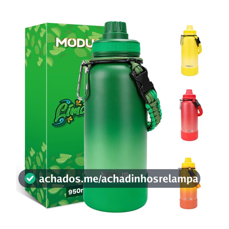 Garrafa Térmica 950ml Esportiva de Aço Inoxidável