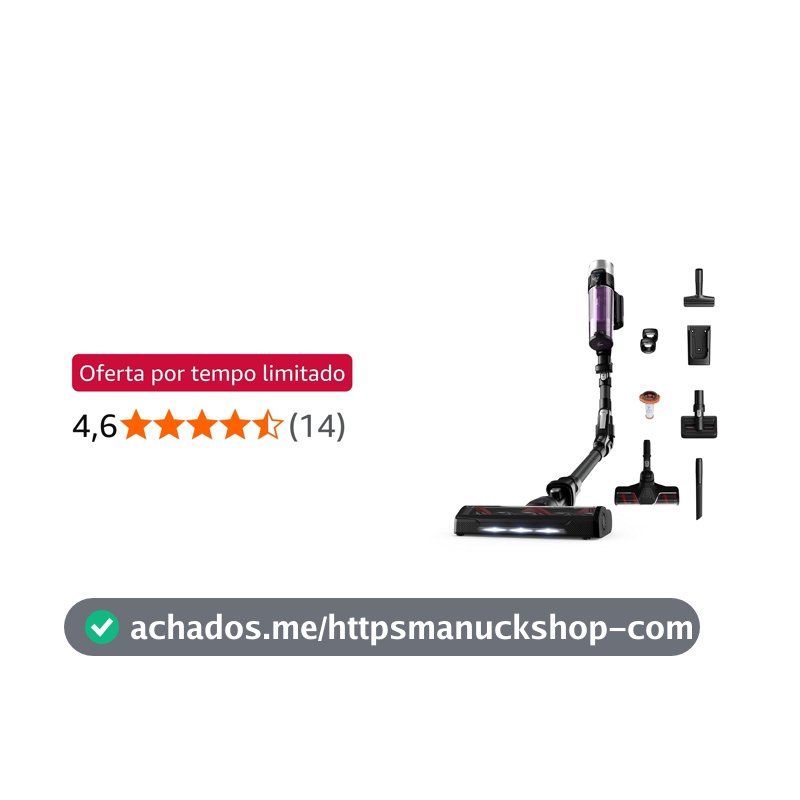 Aspirador de Pó Versatil Sem Fio Arno X-FORCE FLEX 9.60 com Tubo Flexível, Exclusiva Escova para Pisos Duros e rodapés, Ajuste Automático de Sucção e 8 Acessórios, XF9P Bivolt
