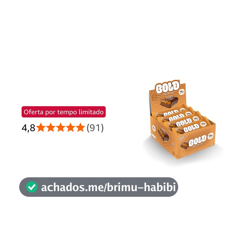 Bold Barra de Proteína Doce de Leite 40g (12 Unidades)
