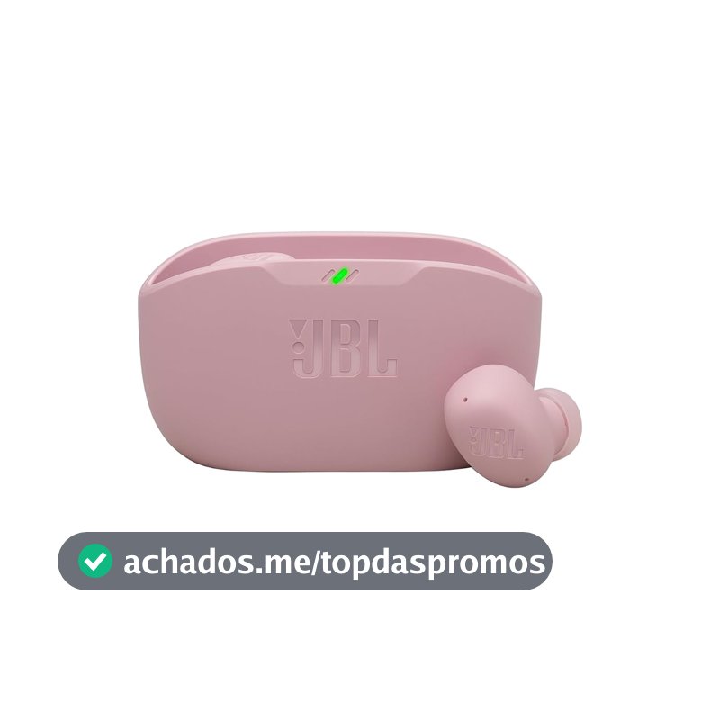 JBL, Fone de Ouvido Sem Fio, JBL, Bluetooth, Wave Buds 2, Intra Auricular, Sem Fio, Resistente À Água e Poeira - Rosa