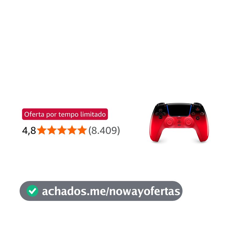 Controle sem fio PlayStation DualSense™ – Techno Red