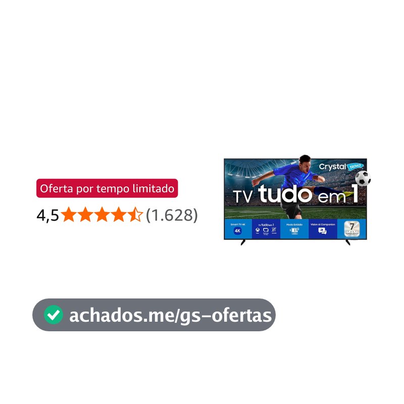 'Samsung Smart TV 55" Crystal UHD 4K U8100F 2025