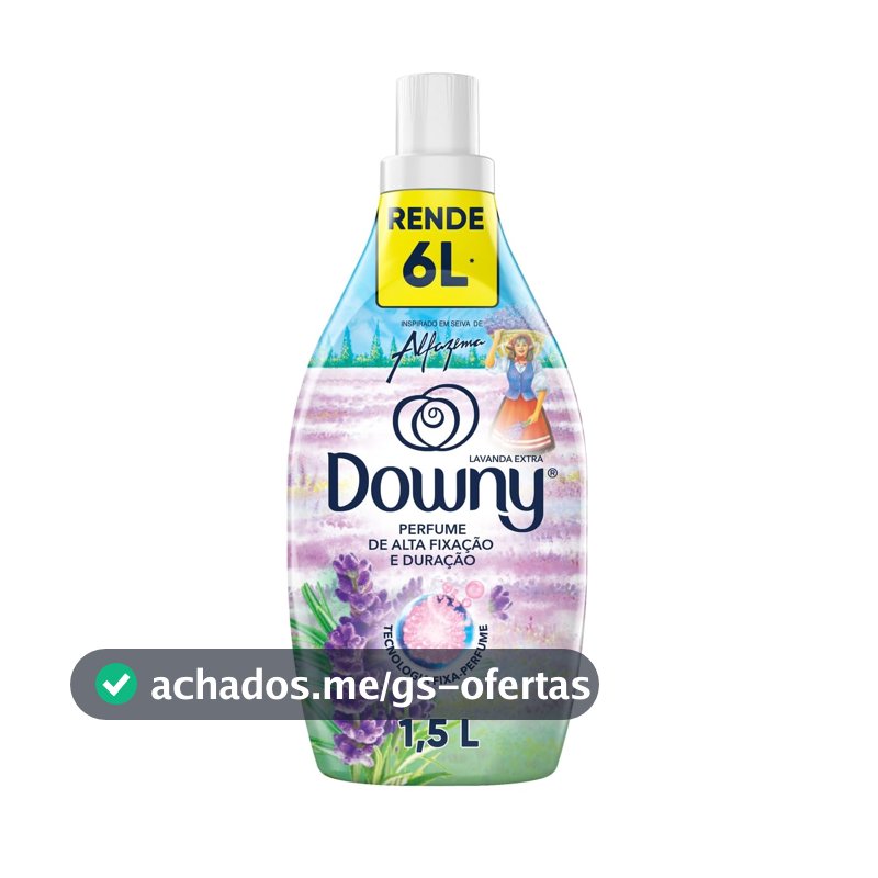 Amaciante de Roupa Concentrado Downy, Seiva de Alfazema, 1,5L