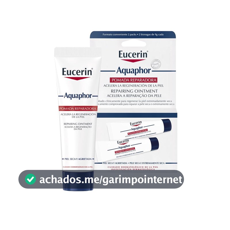 EUCERIN Pomada Reparadora Aquaphor Duopack 10ml, Hidratação Intensiva, Hidratante Labial