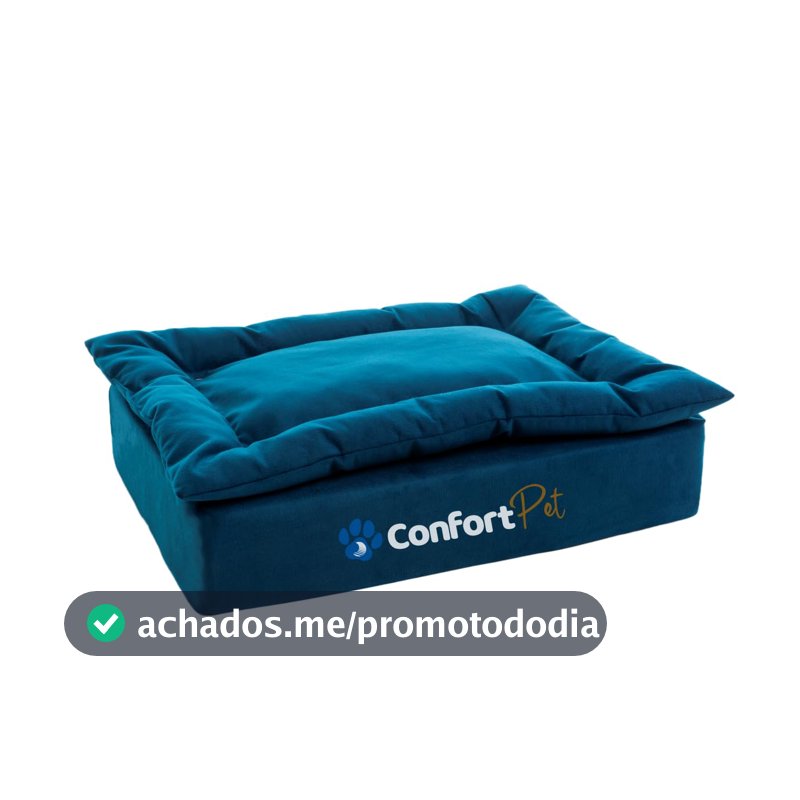 Cama Pequena Confort Pet Sonos com Pillow Removível (Azul)