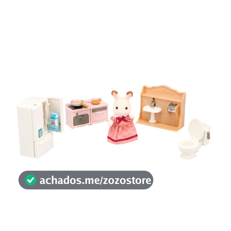 Conjunto Primeiros Moveis Divertidos, Sylvanian Families, Minidolls e Miniaturas