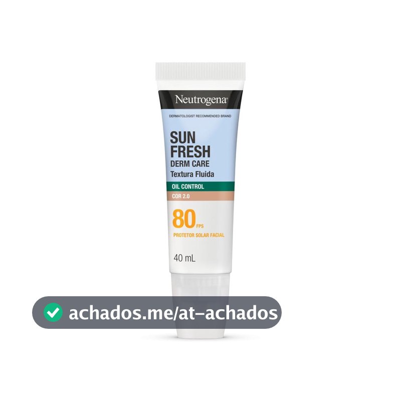 Protetor Solar Facial Neutrogena Sun Fresh, Cor 2.0, FPS 80, 40ml