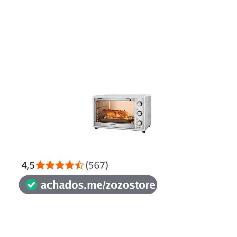 MONDIAL Forno Elétrico 52L Grand Family II, Branco/Inox, 1800W, 220V - FRN-52-W