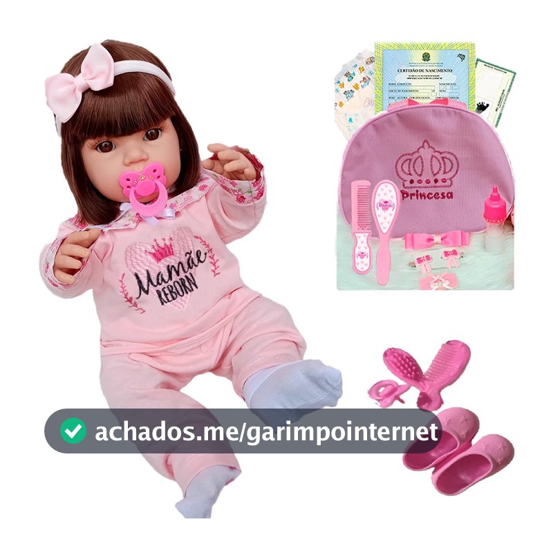 Bebê Reborn Baby Boneca + Enxoval Completo