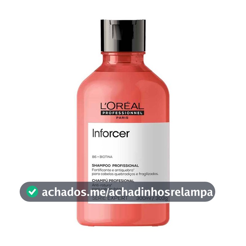 L'Oréal Professionnel Inforcer Shampoo Fortificante Antiqueda por Quebra, Crescimento Saudável Para Cabelos Frágeis e Quebradiços Com Biotina e Vitamina B6, 300ml