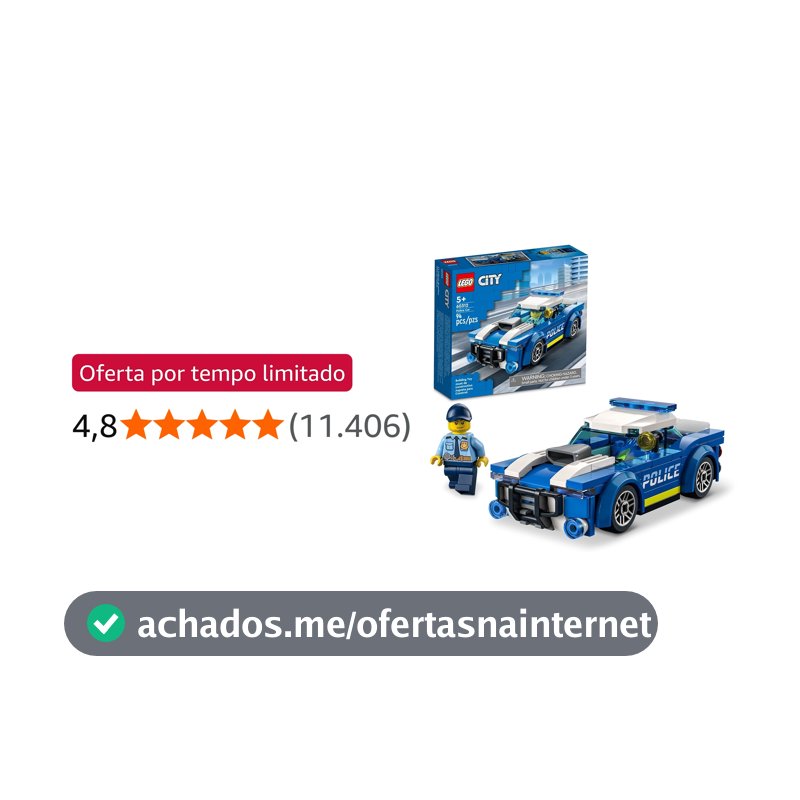 LEGO City Carro da Polícia 60312 (94 Peças)