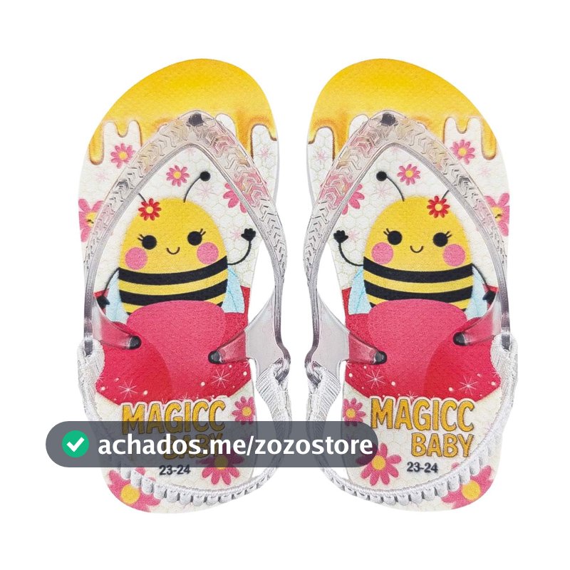 Chinelo Bebê Sandália Abelhinha Magicc Baby