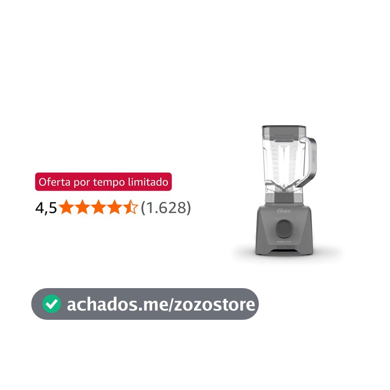 Liquidificador Oster 1100 Full 3,2L Cinza OLIQ606-127