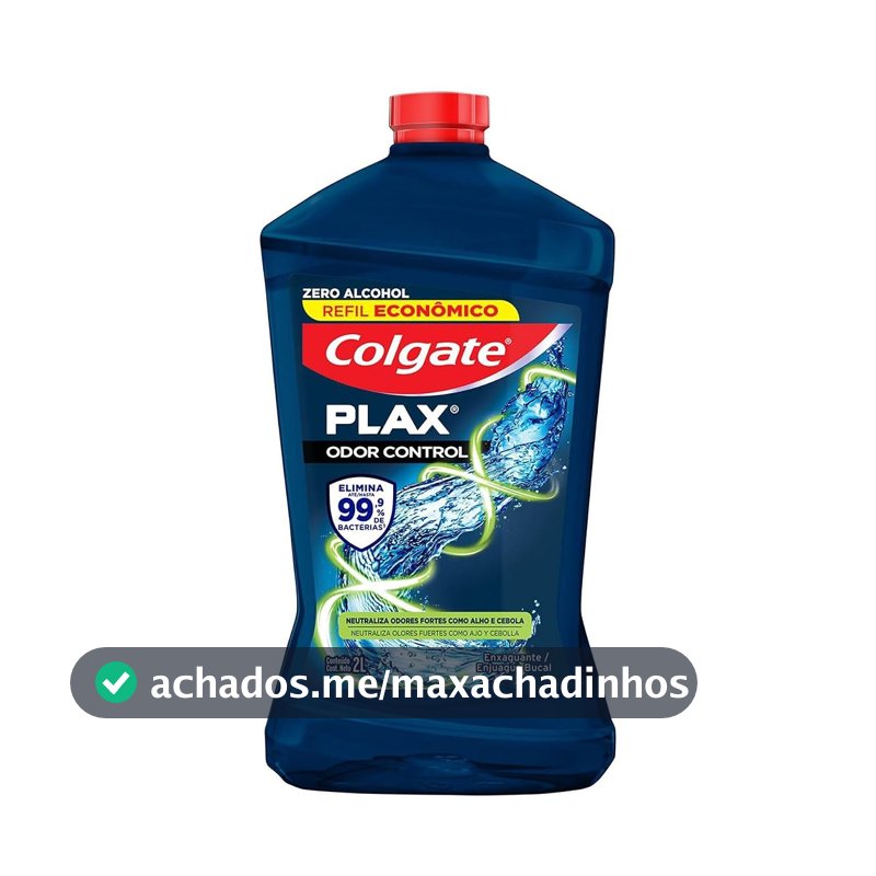 Enxaguante Bucal Colgate Plax Odor Control, Sem Álcool, 2L