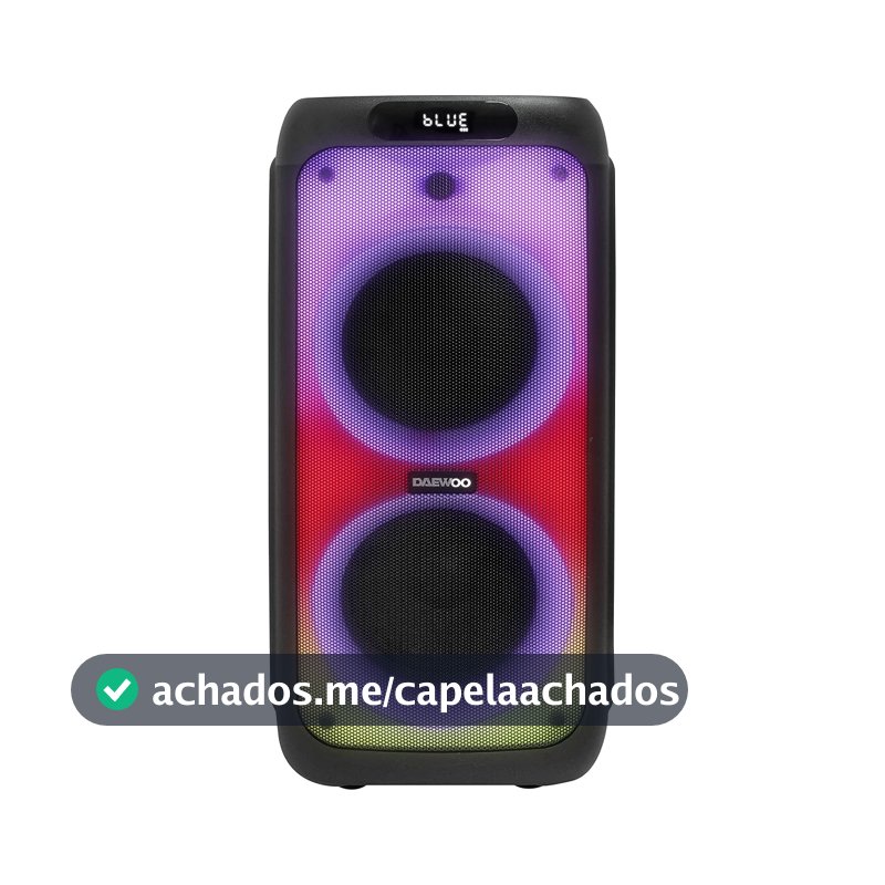 Caixa de Som Portátil Partybox 2000, Modelo DW2000, Conexão Bluetooth Versão 5.0, Cor Preta, Daewoo.
