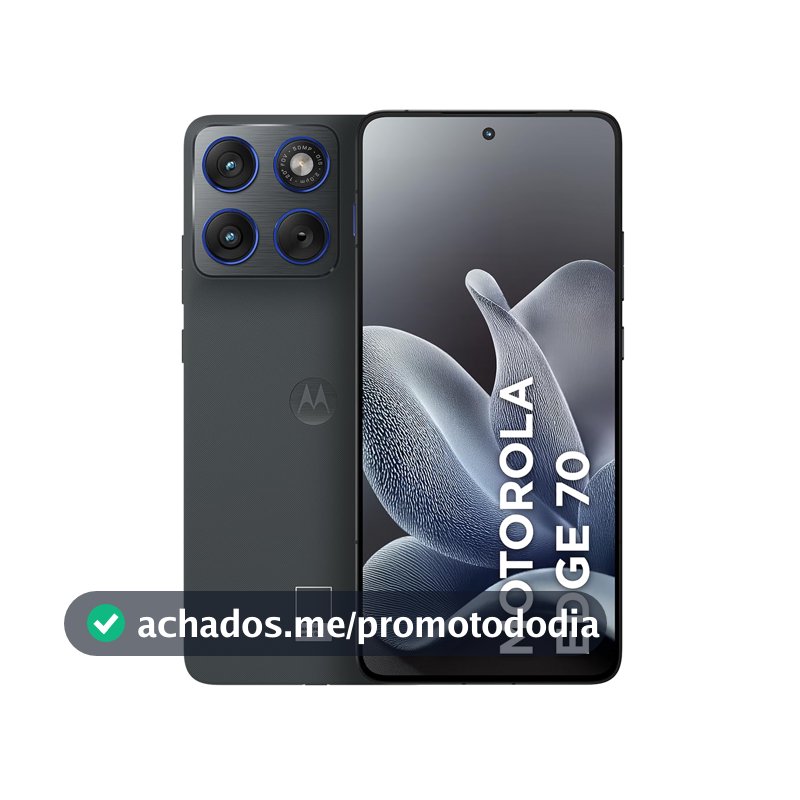 Smartphone Motorola Edge 70 5G - 256GB 24GB (8GB RAM + 16GB RAM Boost), Ultrafino, 3 Câmeras 50MP, Tela 1.5K Extreme Amoled 120Hz - Gadget Gray