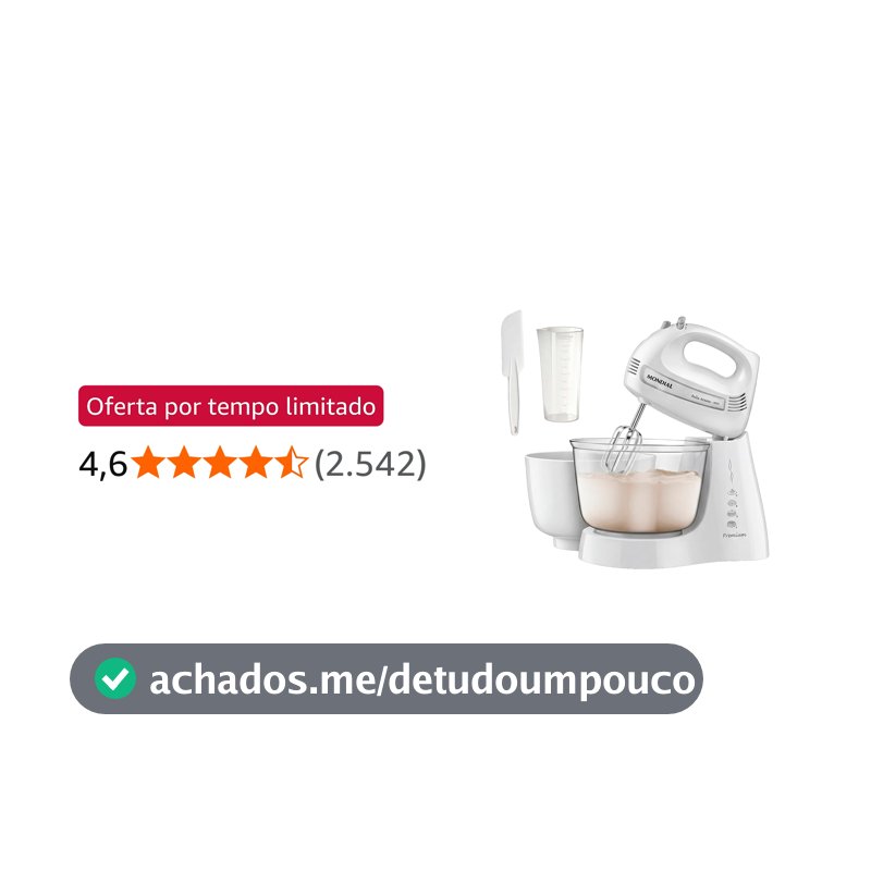 MONDIAL, Batedeira Bella Massa, Branco 500W, 110V - B-23-WI