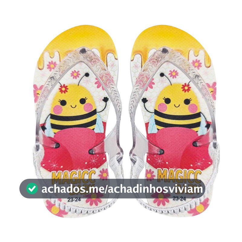 Chinelo Bebê Sandália Abelhinha Magicc Baby
