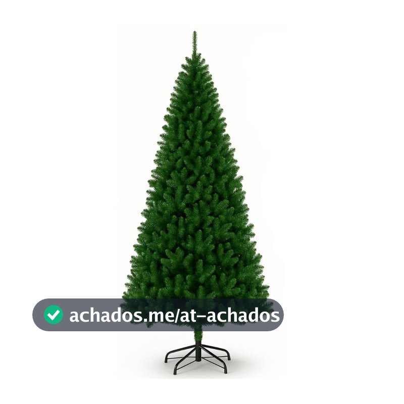 Árvore de Natal Luxo Pinheiro 2,10m 1000 Galhos — Cheia, Realista e Elegante Natal Encantador Decoração de Casa Decoração Natalina Inesquecível Base de Ferro Reforçada Resistente Linha Super Premium®