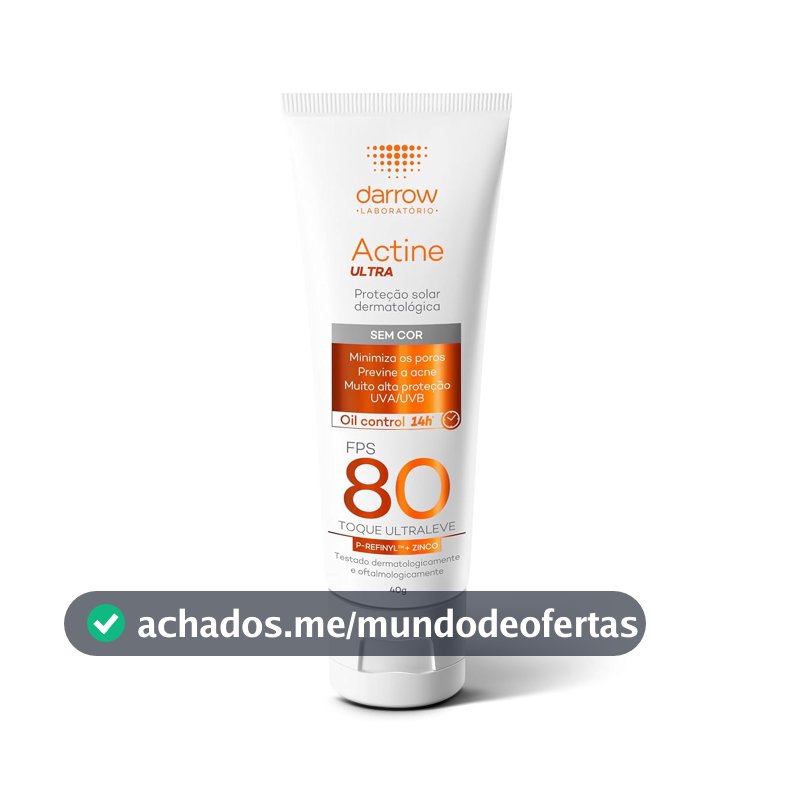 Protetor Solar Darrow Actine Ultra, FPS 80
