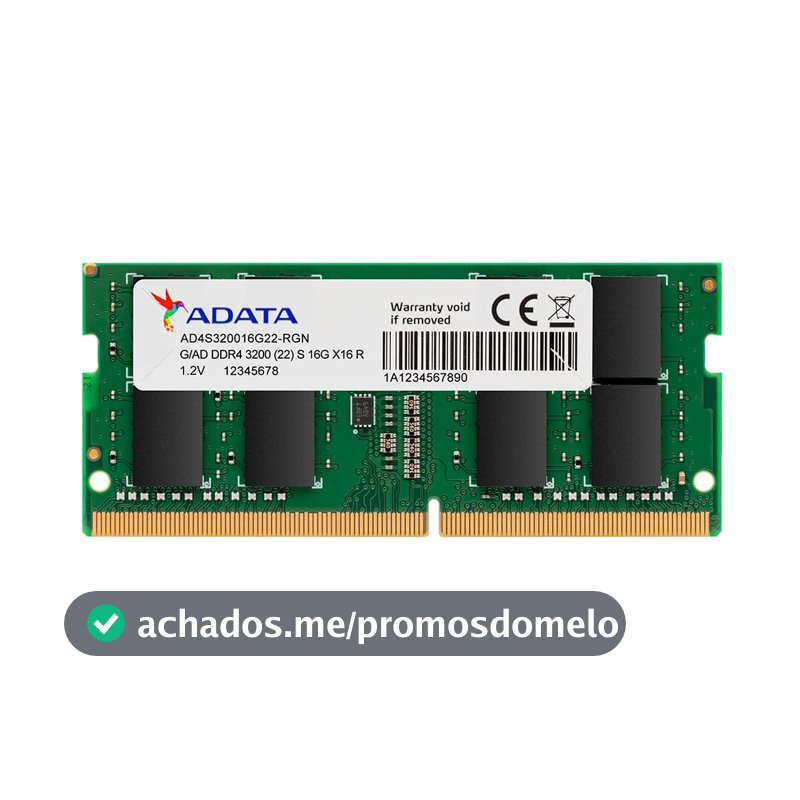 Memória Notebook Adata 8GB DDR4 3200 MHz SO-DIMM - AD4S32008G22-SGN