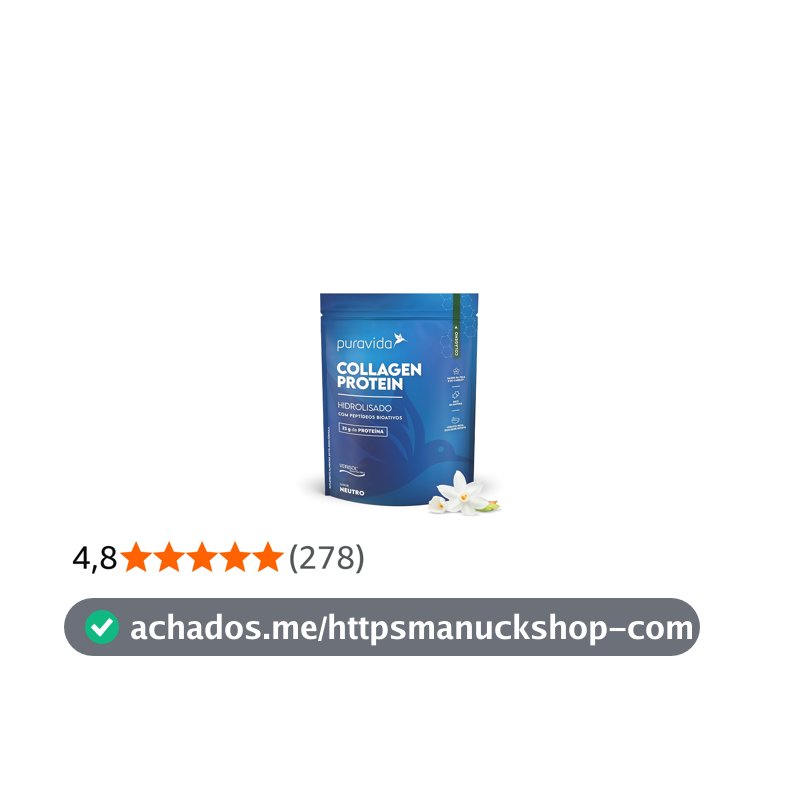 Puravida Suplemento Alimentar Collagen Protein Neutro 450g