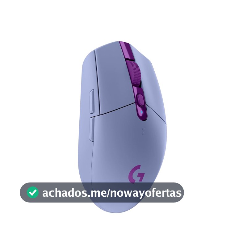 Mouse Gamer Sem Fio Logitech G305 LIGHTSPEED com 6 Botões Programáveis e Até 12.000 DPI - Lilás