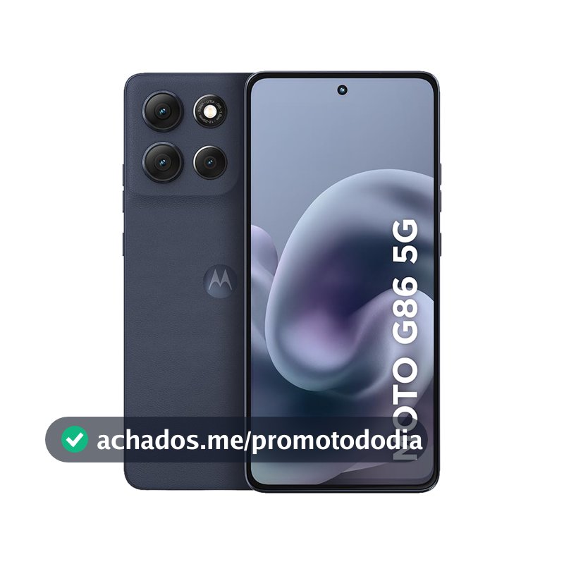 Smartphone Motorola Moto g86 5G - 256GB 8GB RAM+16GB Ram Boost Tela 1.5K pOLED, 50MP Sony camera OIS Moto AI, videos em 4K, IP68 + IP69 - Grafite