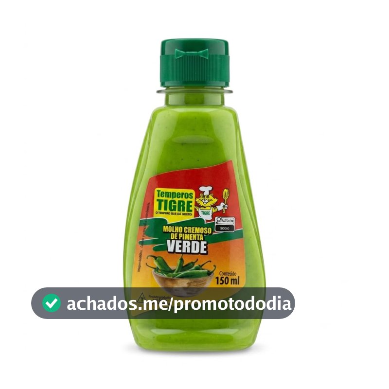 Molho Cremoso de Pimenta Verde 150ml Temperos Tigre