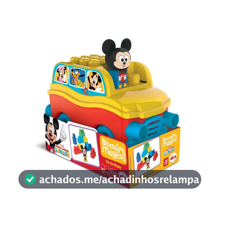 Elka, Blocos Mágicos Van do Mickey - 17 peças - 18 meses +