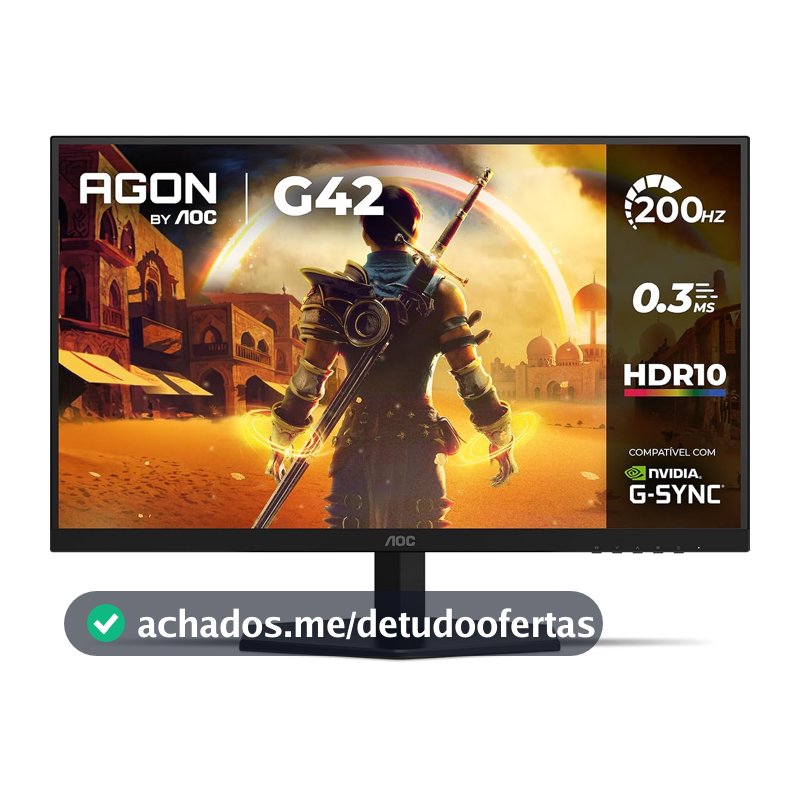 Monitor Gamer AOC AGON G42 27" 200Hz 0,3ms IPS HDR10 NVIDIA G-Sync 27G42HE