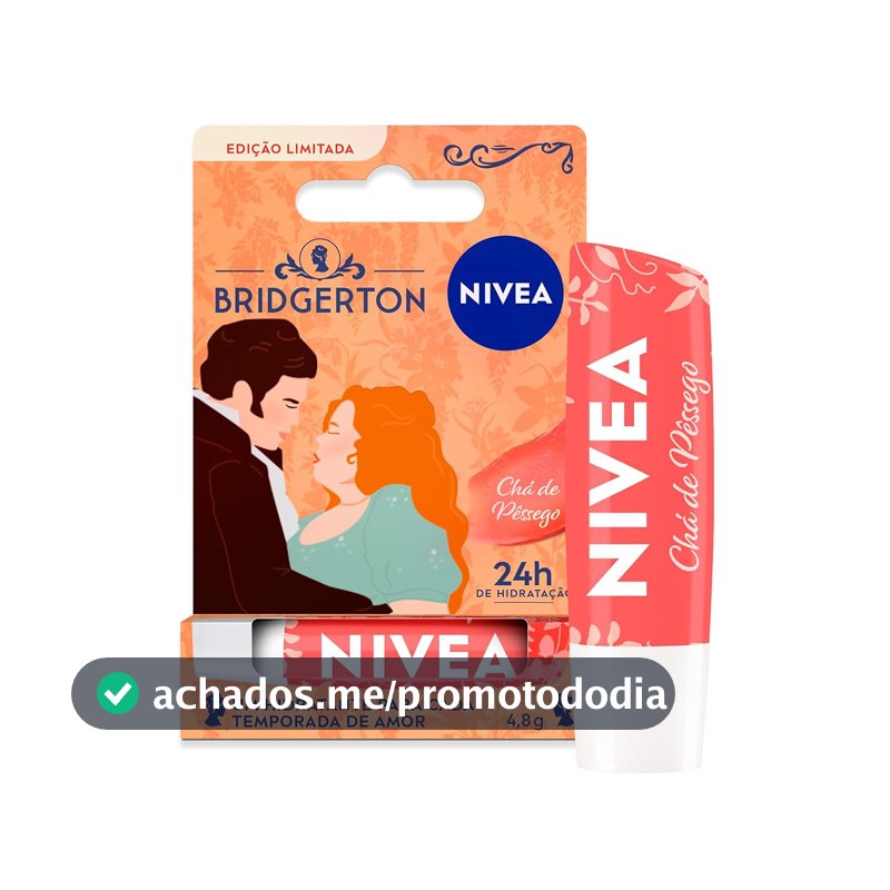 NIVEA Hidratante Labial Chá de Pêssego Ed. Limitada Bridgerton 4,8g