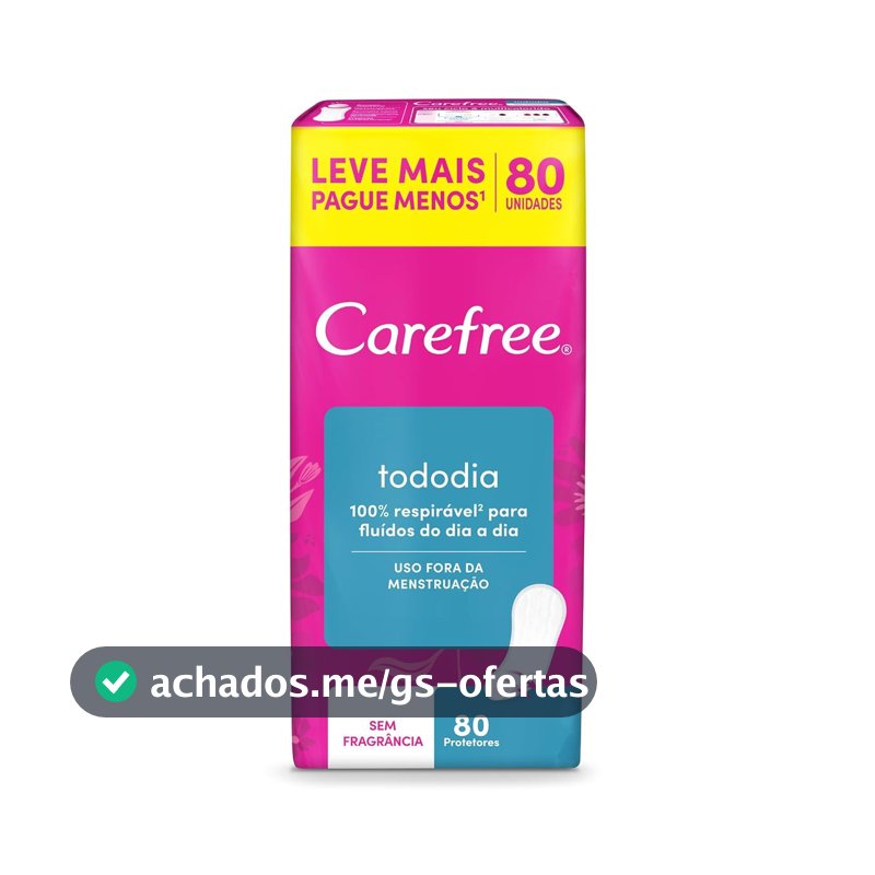 Protetor Diário Carefree Todo Dia, 80 Unidades