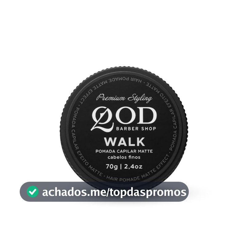 QOD Barber Shop Pomada Capilar Walk Efeito Matte 70g