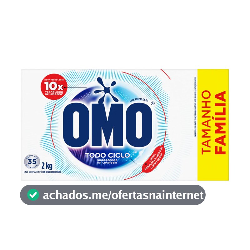 Lava-Roupas em Pó Omo Todo Ciclo Caixa 2kg