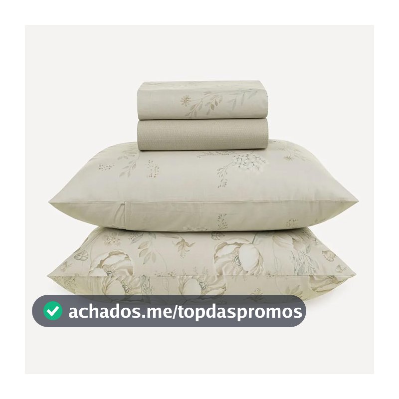 Jogo de Cama Karsten Sophia Casal, 100% Algodão