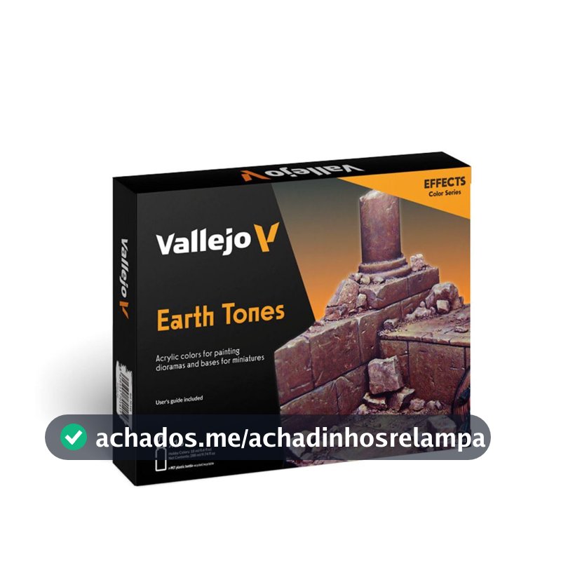 Vallejo Earthtone Colors Paint Set, 17ml