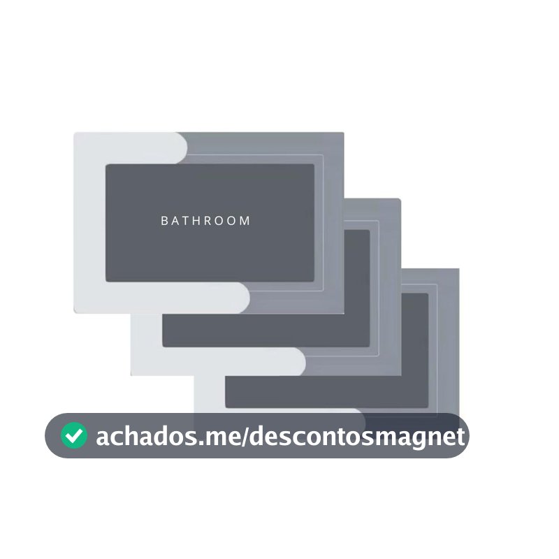 Kit 3 Tapetes Mágicos Para Banheiro Antiderrapante Super Absorvente