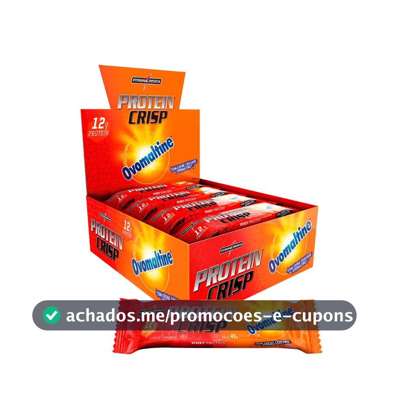 Integralmedica Whey Protein Crisp Bar Ovomaltine 12 Unidades