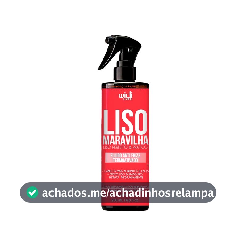 Widicare Liso Maravilha Fluido Anti Frizz Termoativado - 200 Ml - Widi Care