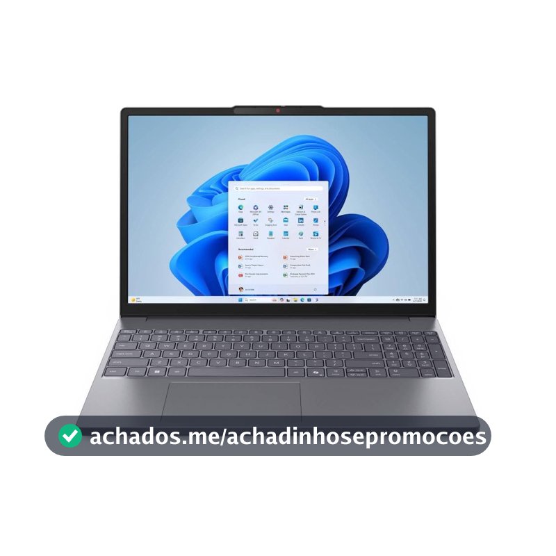 Notebook Lenovo IdeaPad Slim 3 15.3" Luna Grey - Intel Core 3 100U, 8GB RAM, 256GB SSD, Windows 11