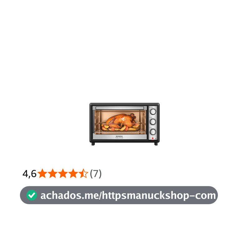 MONDIAL Forno Elétrico 48L Family Grill Inox, Mondial, Preto/Inox, 1800W, 110V - FRN-48-BI