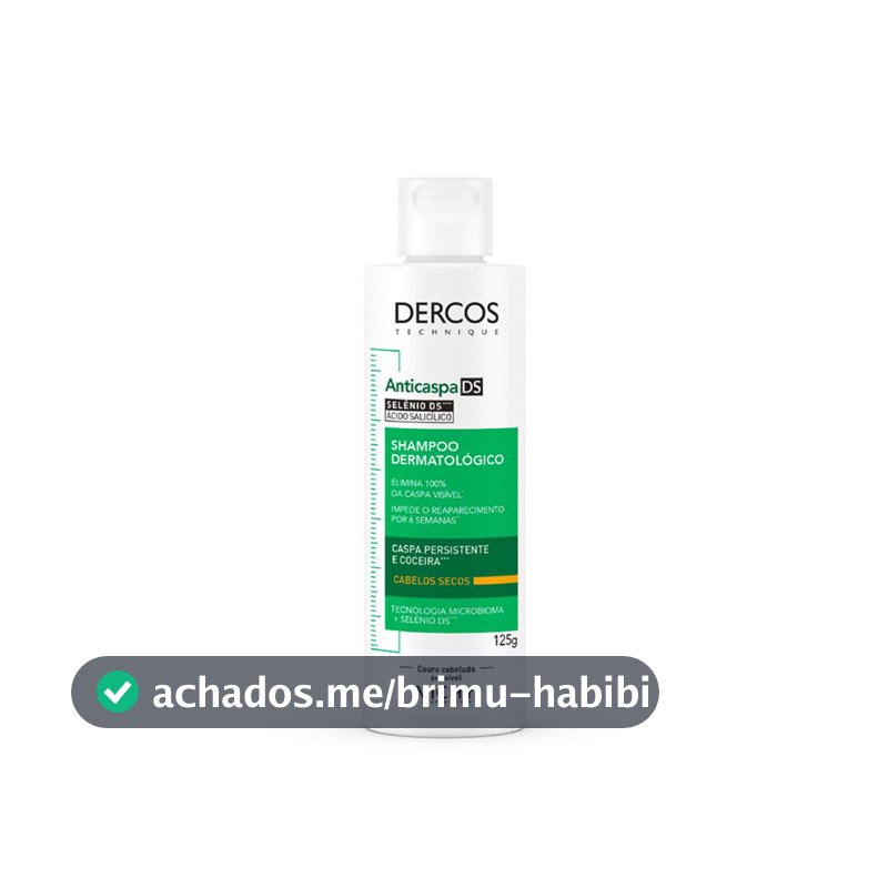 Vichy Dercos DS Shampoo Anticaspa para Cabelos Secos, 125g