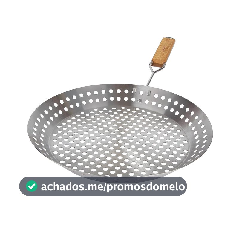 Mor - Frigideira Inox Para Grelhar 2 Em 1.